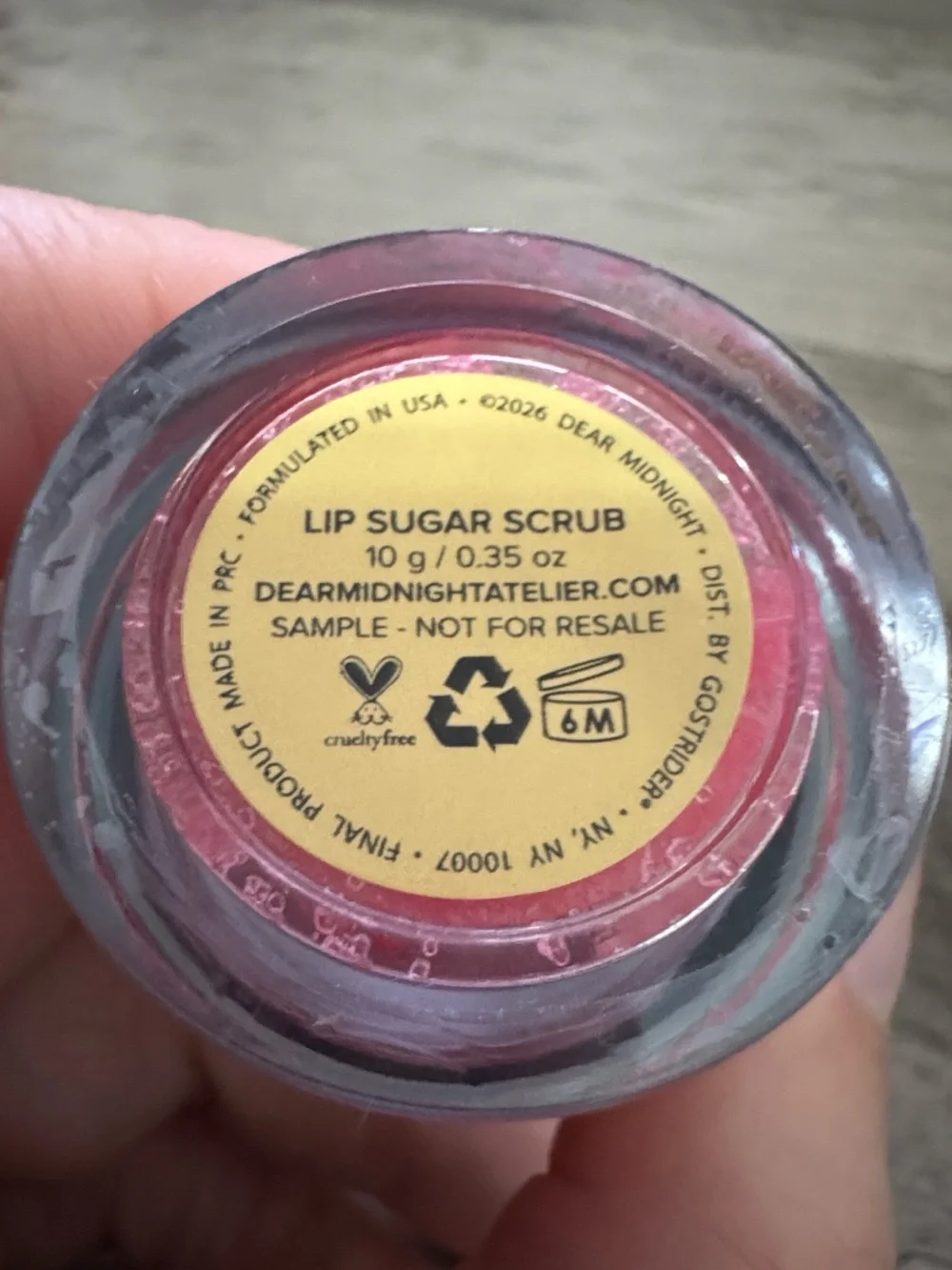 Dear Midnight Pink Lip Sugar Scrub BRAND NEW/SEALED